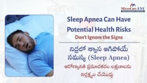 Patient with sleep apnea undergoing diagnosis at MicroCare ENT – learn about serious health risks of untreated sleep apnea.