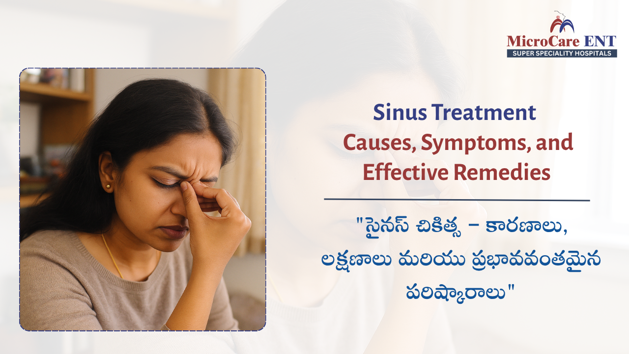 Medical illustration of inflamed sinus cavities inside human skull