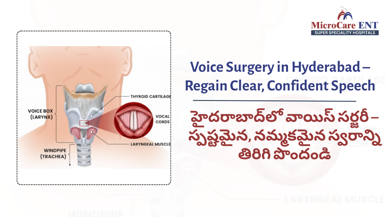 Voice Surgery at MicroCare ENT Hospital – Advanced Treatment for Vocal Cord Problems and Hoarseness in Hyderabad