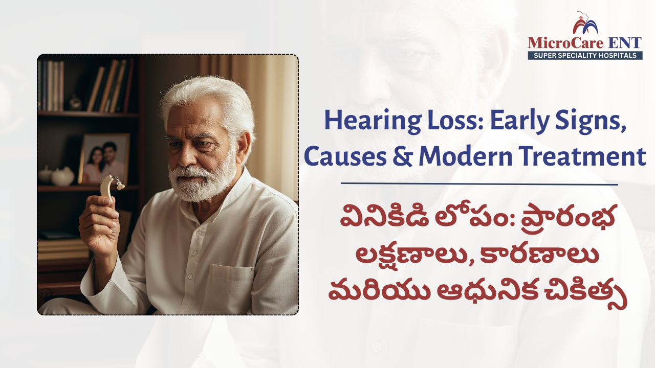 Hearing Loss Treatment at MicroCare ENT Hospital – Advanced Care for Ear Problems and Hearing Restoration in Hyderabad