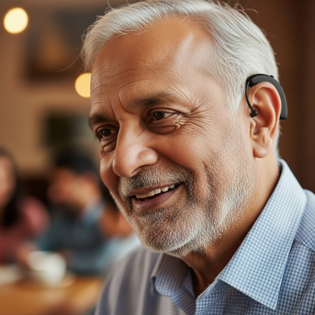 Hearing loss treatment in Hyderabad – patient receiving ear examination at Microcare ENT Hospital