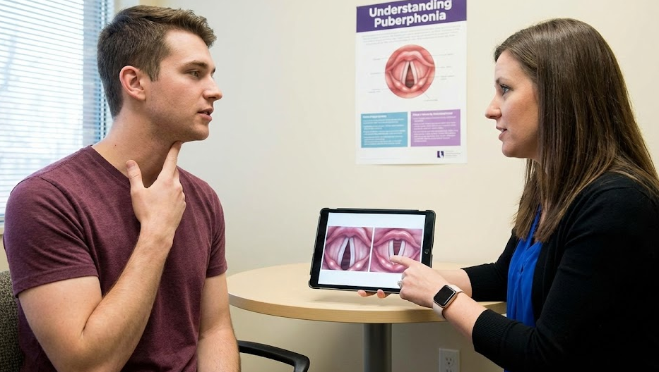 Puberphonia voice therapy timeline at MicroCare ENT Hyderabad