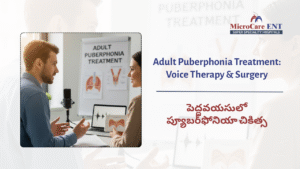 Adult puberphonia treatment with voice therapy at MicroCare ENT Hospital Hyderabad Telangana