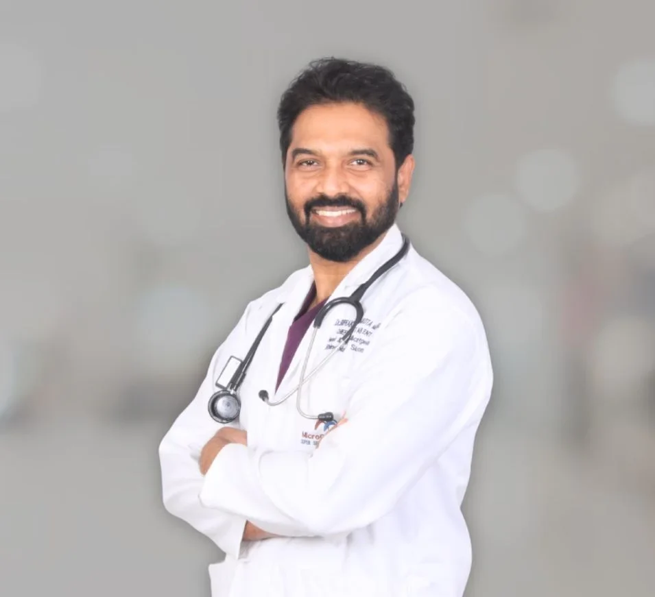 Dr Sriprakash Vinnakota best ENT doctor Kukatpally Hyderabad MicroCare ENT