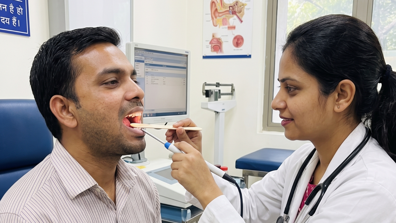 tonsillitis symptoms sore throat swollen tonsils treatment Kukatpally Hyderabad ENT