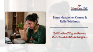 ENT doctor examining sinus headache patient Kukatpally Hyderabad