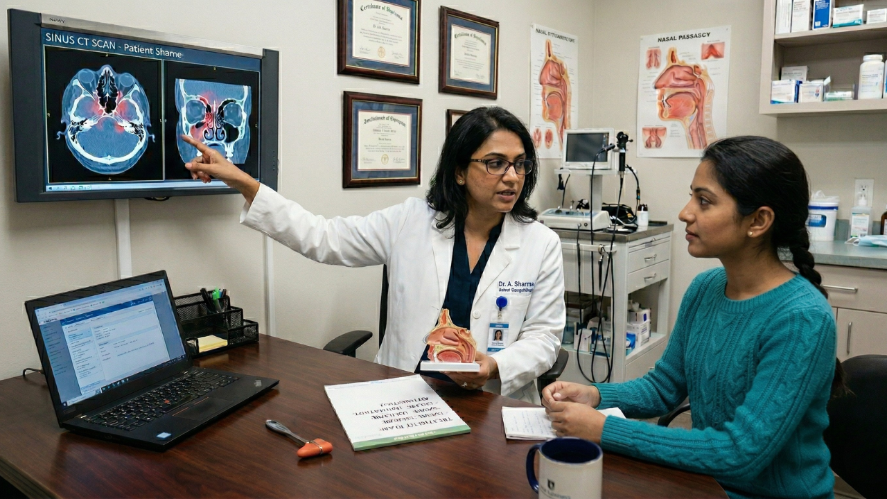 sinusitis treatment in Kukatpally Hyderabad ENT specialist nasal endoscopy