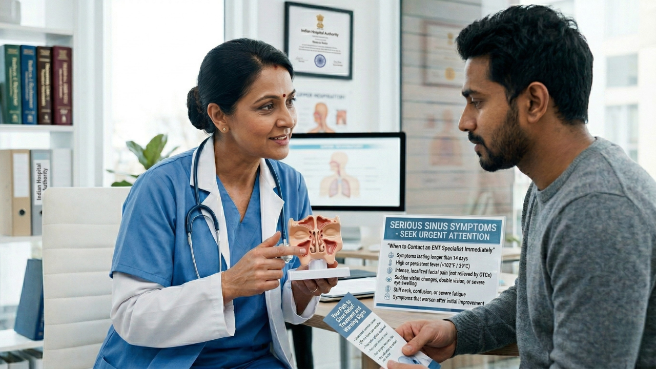 ENT doctor examining sinus patient Kukatpally Hyderabad nasal endoscopy