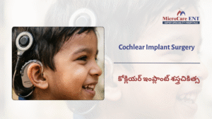 ENT surgeon performing cochlear implant surgery Hyderabad hospital