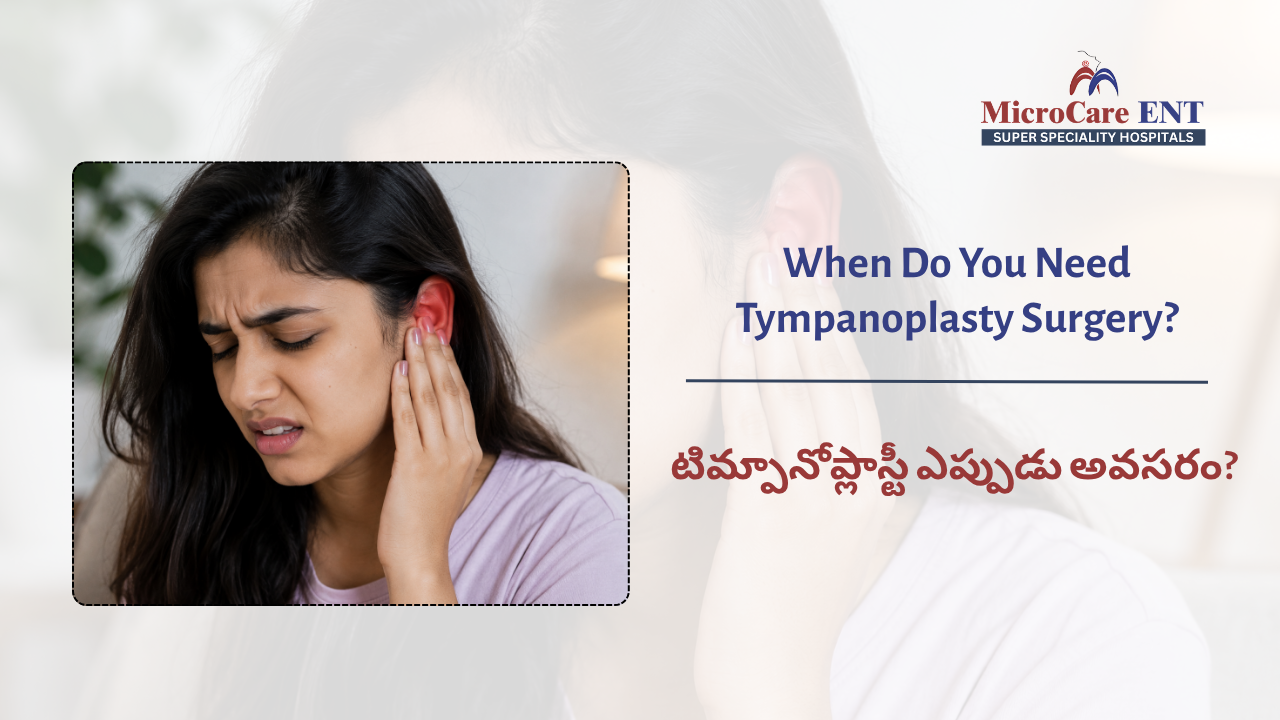 ENT doctor performing tympanoplasty surgery Kukatpally Hyderabad