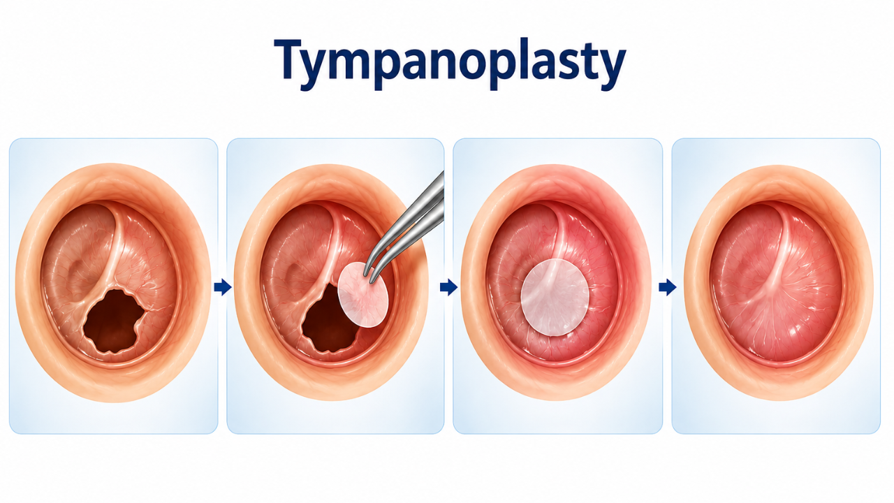 ear drum damage hearing loss tympanoplasty surgery Hyderabad