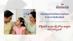 ENT specialist performing cochlear implant surgery Hyderabad
