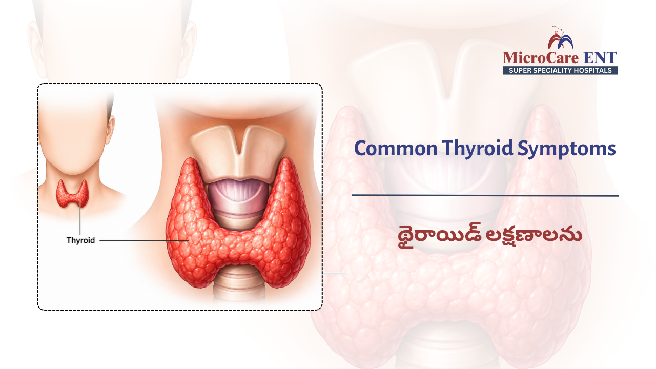ENT doctor checking thyroid swelling patient Hyderabad