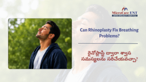 ENT doctor discussing rhinoplasty treatment for breathing issues