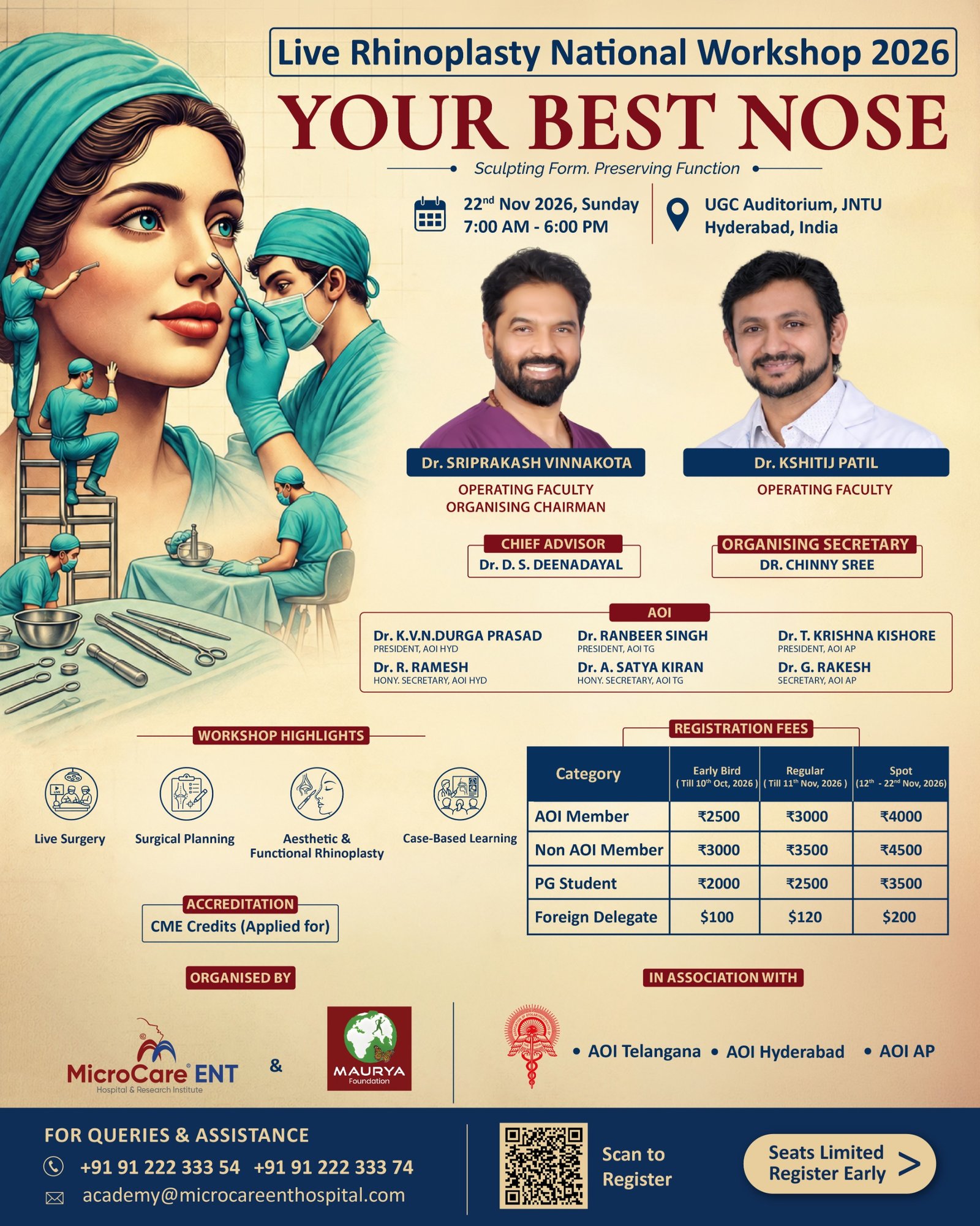 Live Rhinoplasty National Workshop 2026 poster